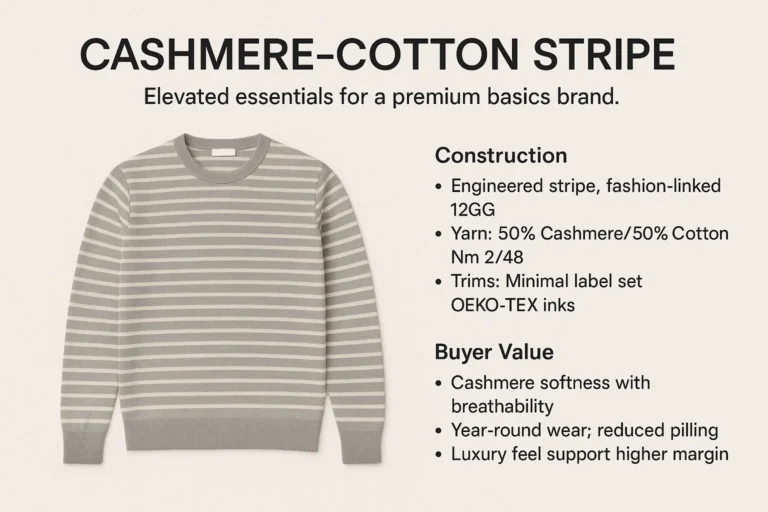 Cashmere-Cotton Stripe