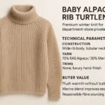 baby alpaca rib turtleneck
