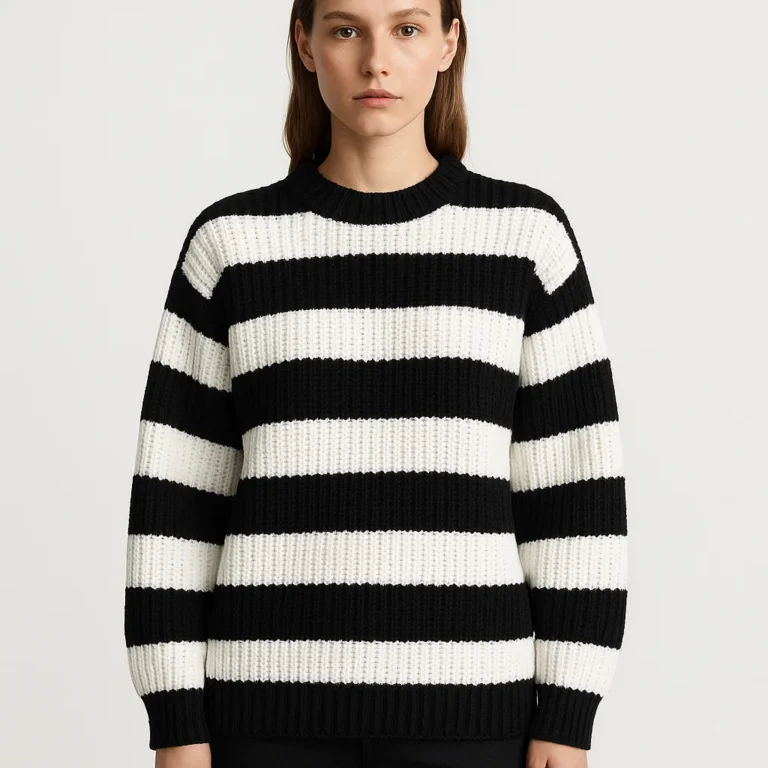 black-and-white-striped-sweater