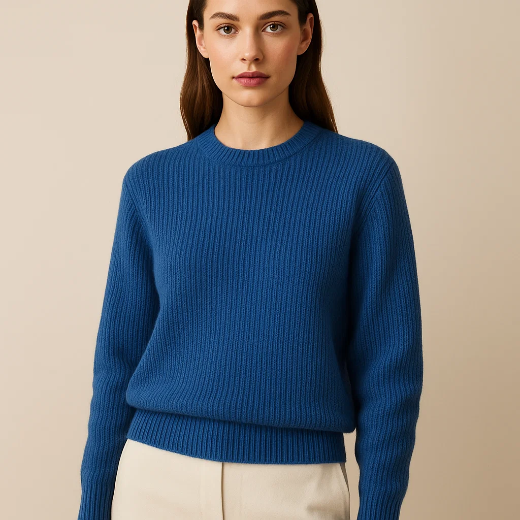 blue-knit-pullover