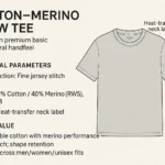 cotton merino crew tee