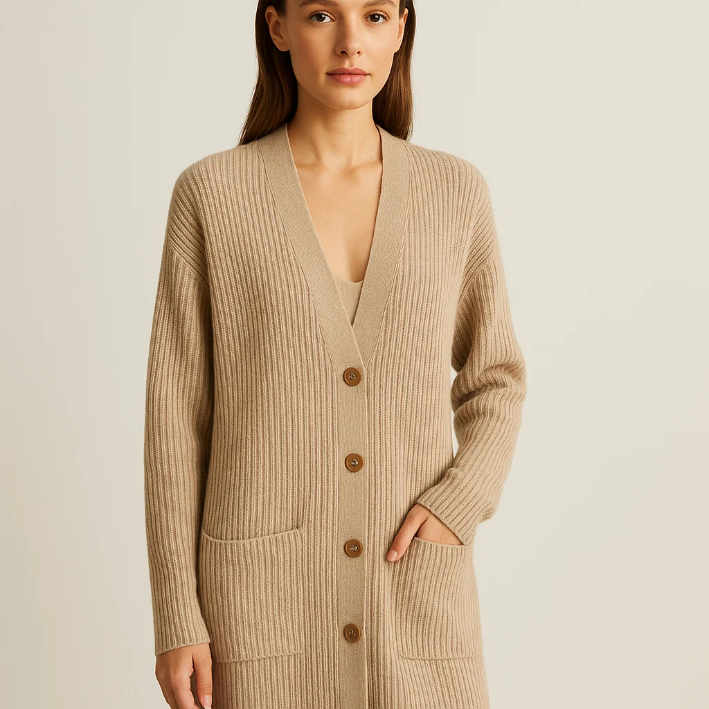 long-beige-cardigan-sweater