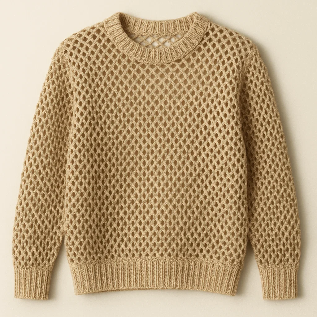mesh type knit sweater