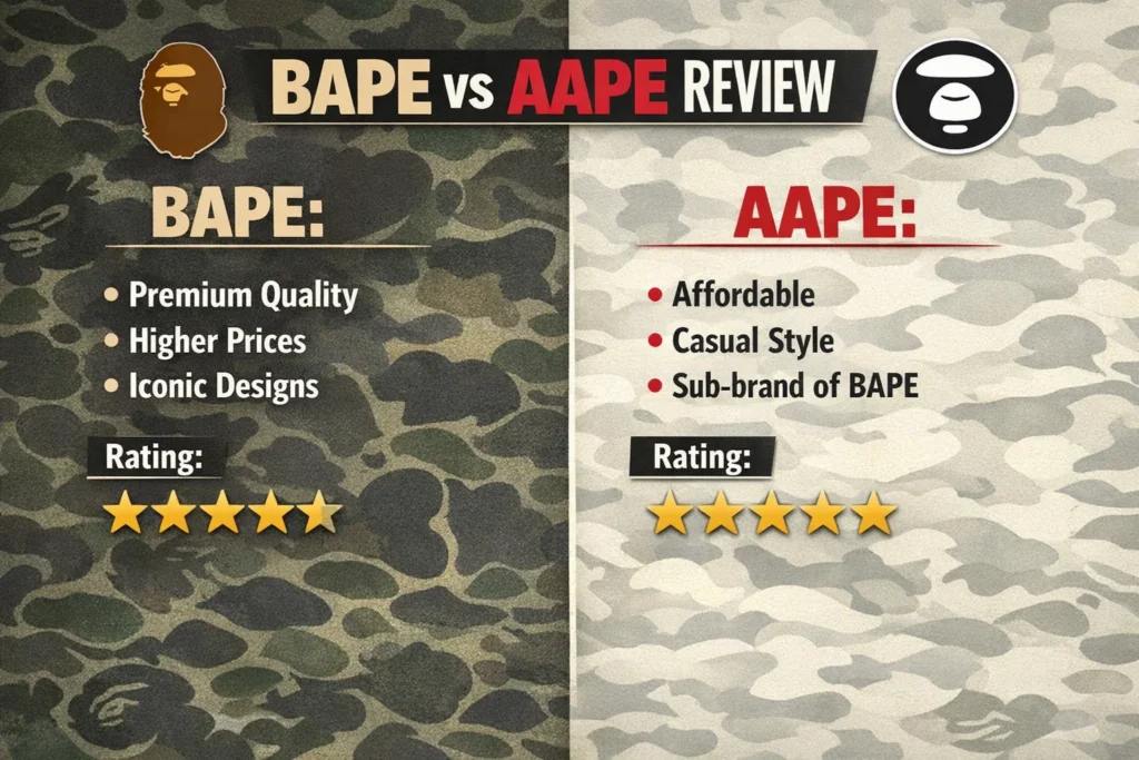 BAPE vs AAPE reviews