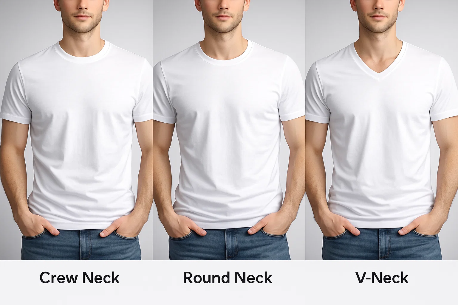 Crew Neck vs Round Neck vs V-Neck Which Is Best for Your Body Type