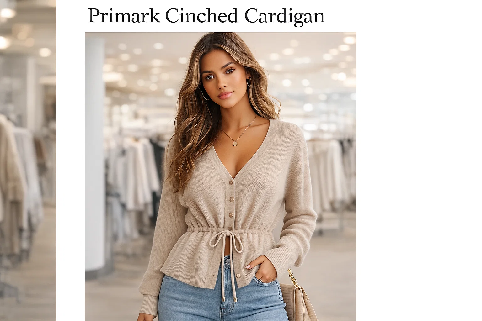 Primark Cinched Cardigan beige