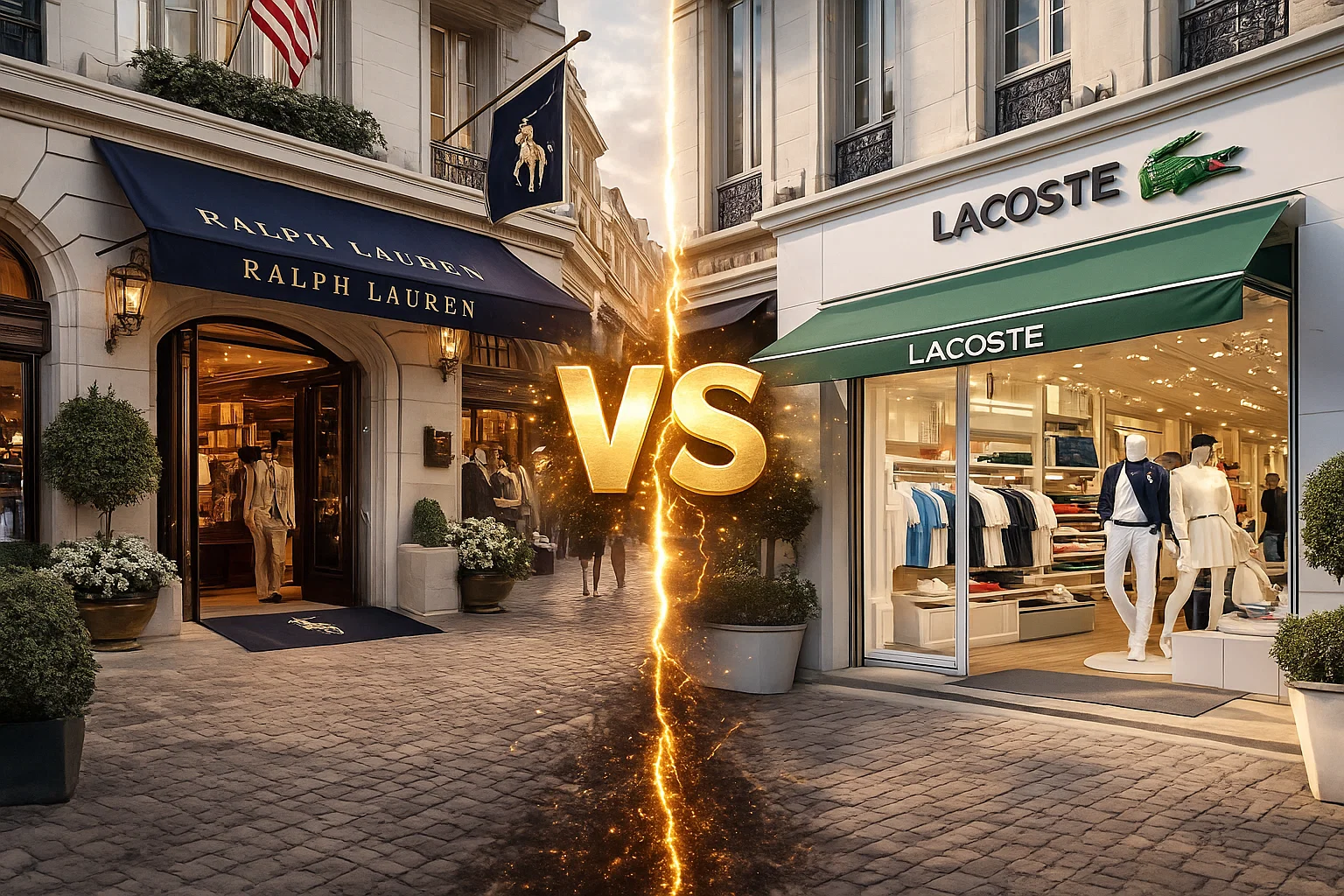 Ralph Lauren vs Lacoste store