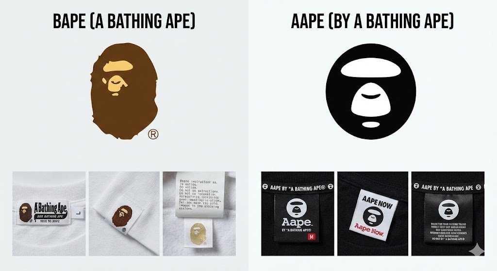 logo vs bape aape