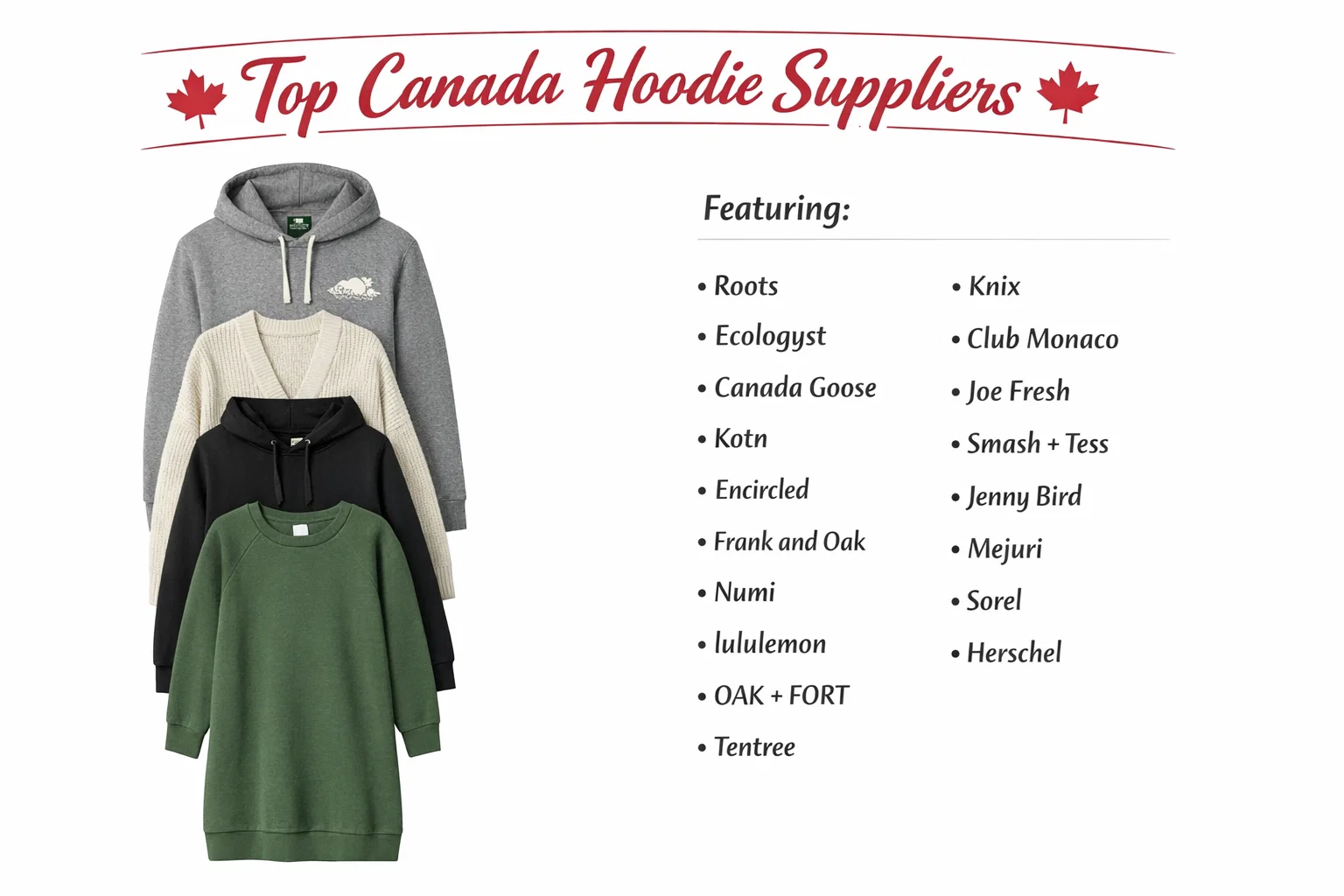 top canada hoodies suppliers compare
