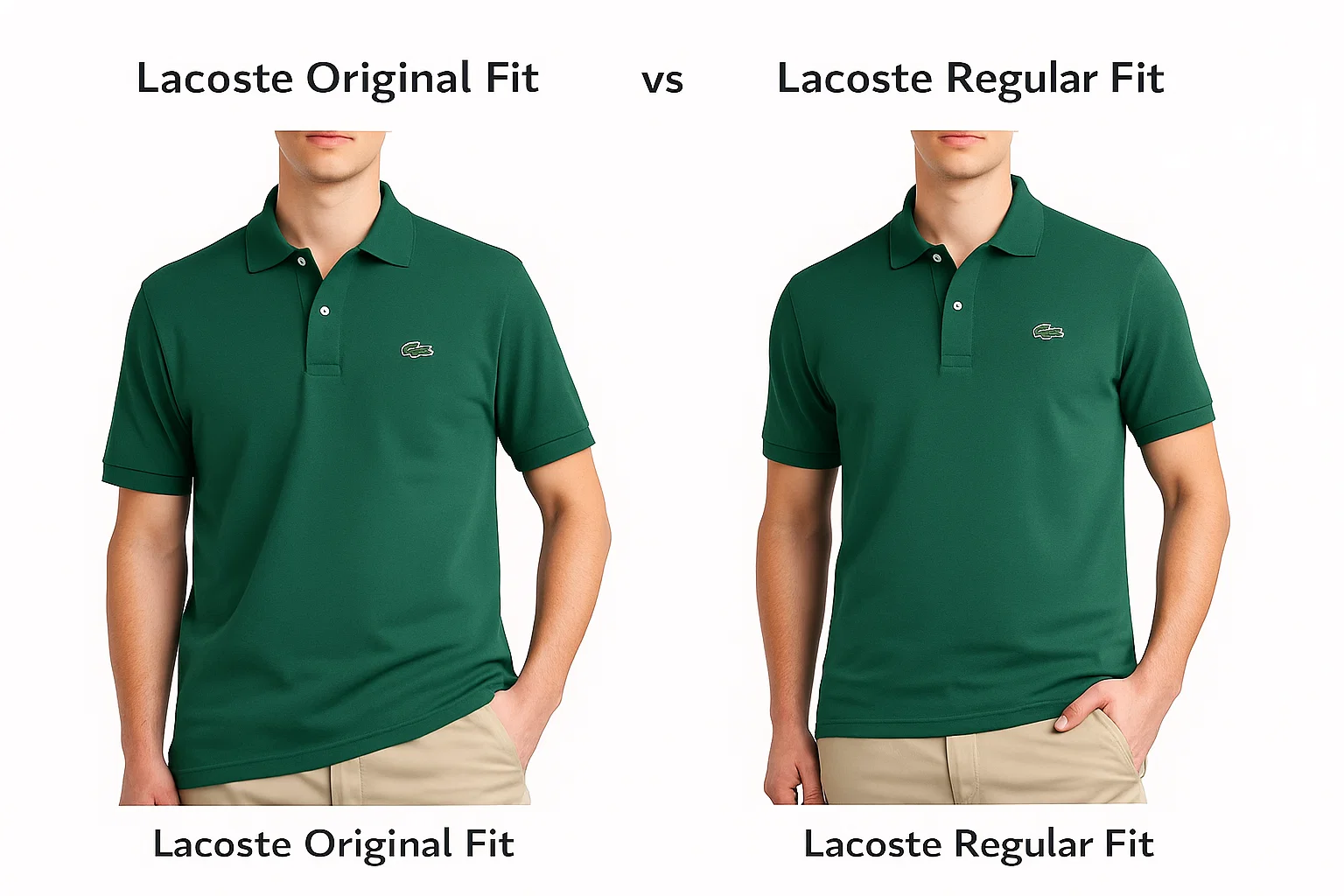 Lacoste Original vs Regular Fit Polo