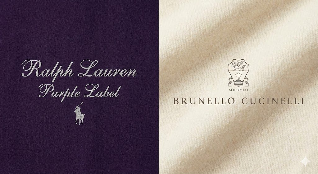Purple Label vs Brunello Cucinelli logo camparison