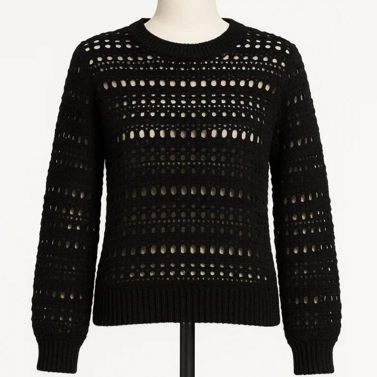 black-crochet-sweater-custom-knitwear-oem