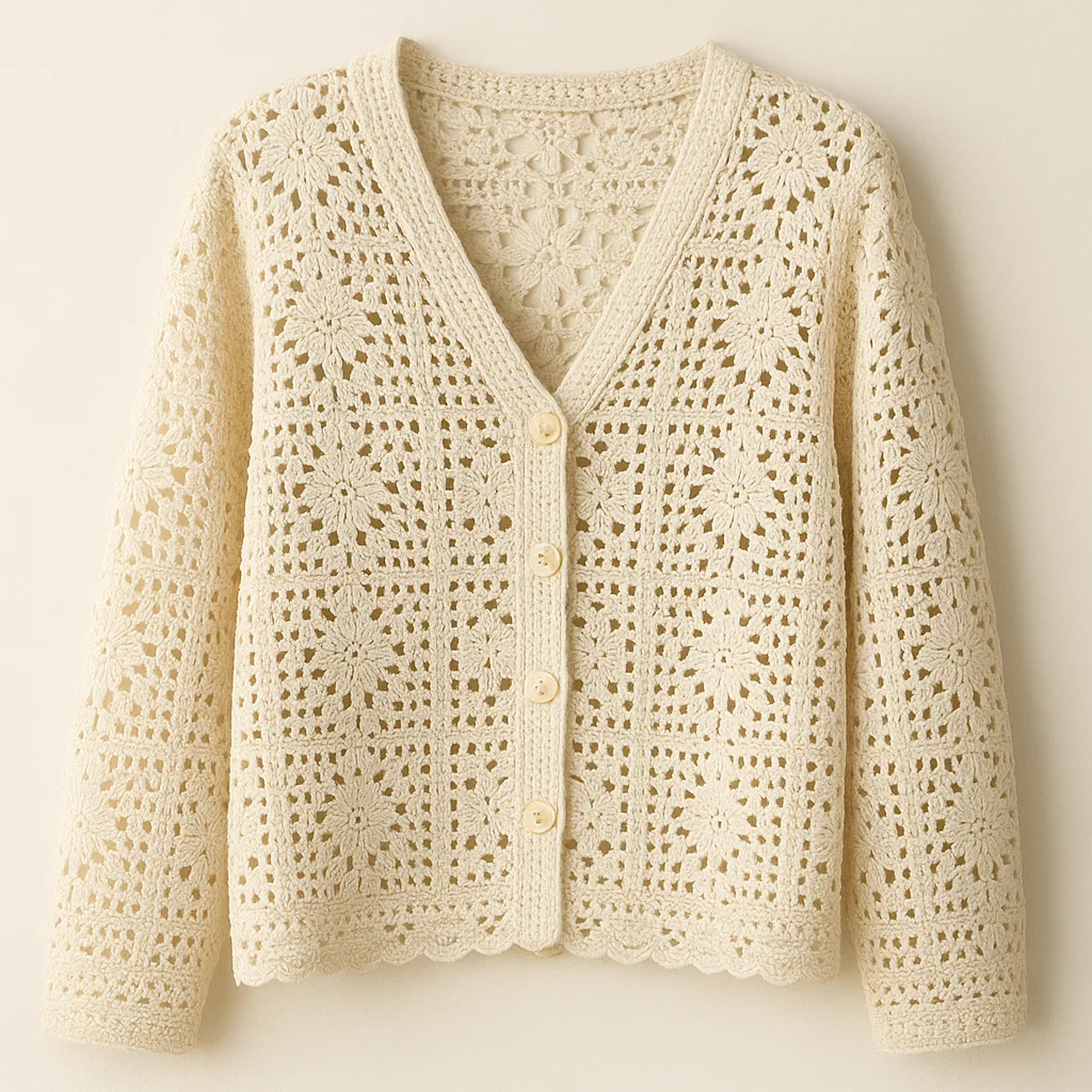 cotton-crochet-cardigan-custom-knitwear-oem