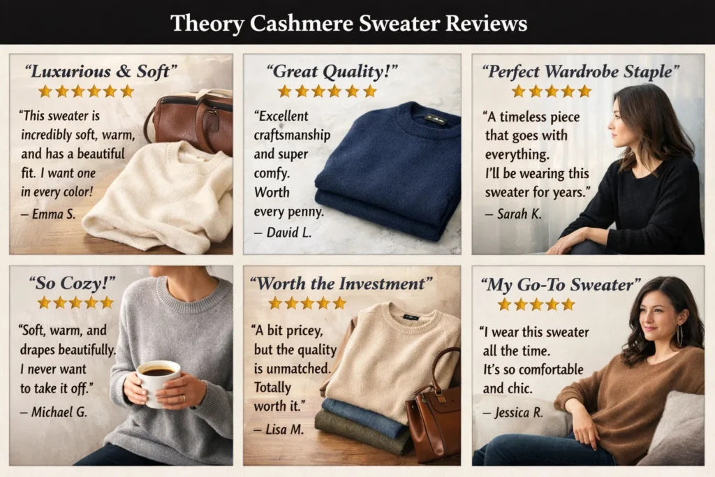 customers review of theory cashmere sweaters