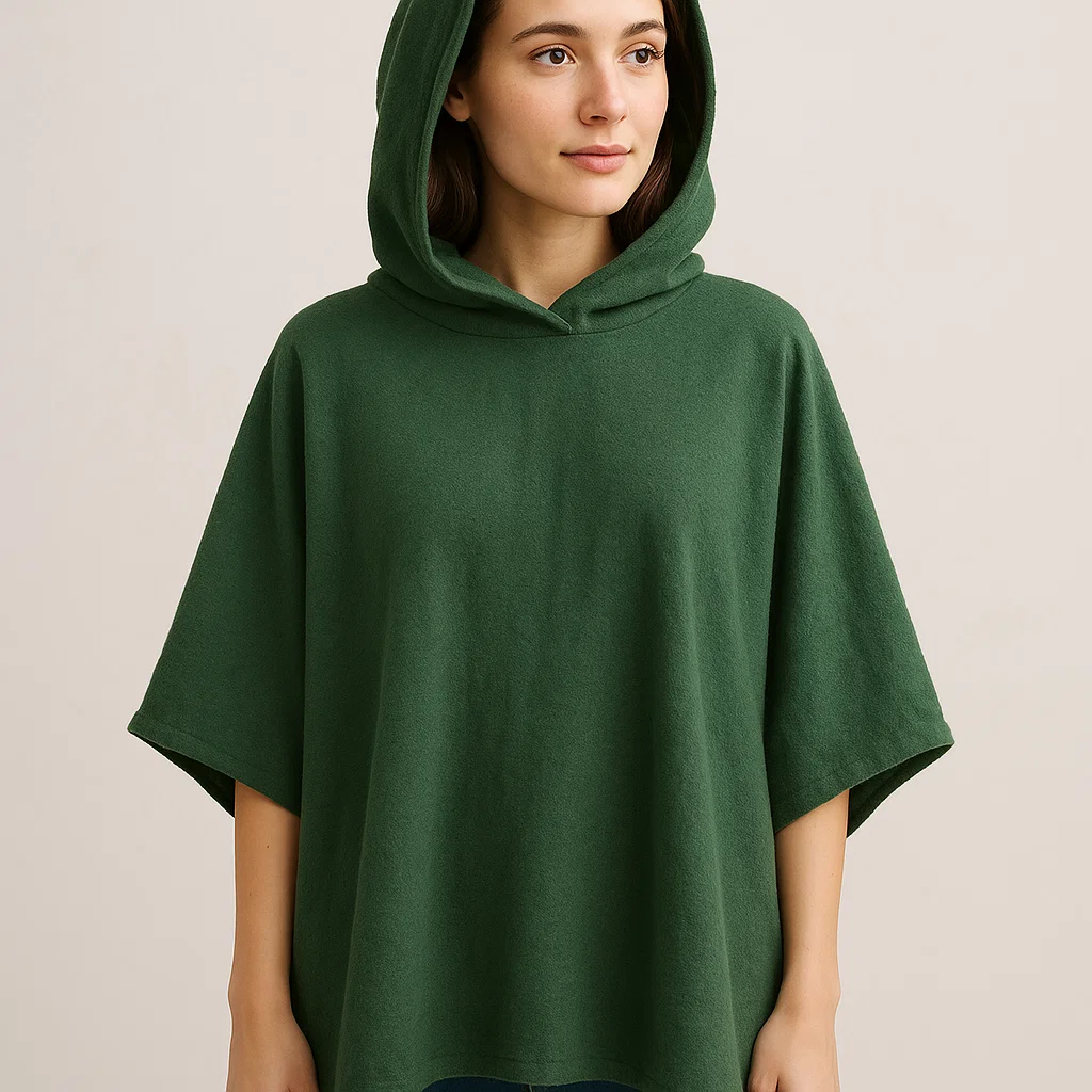 green-poncho-with-hood