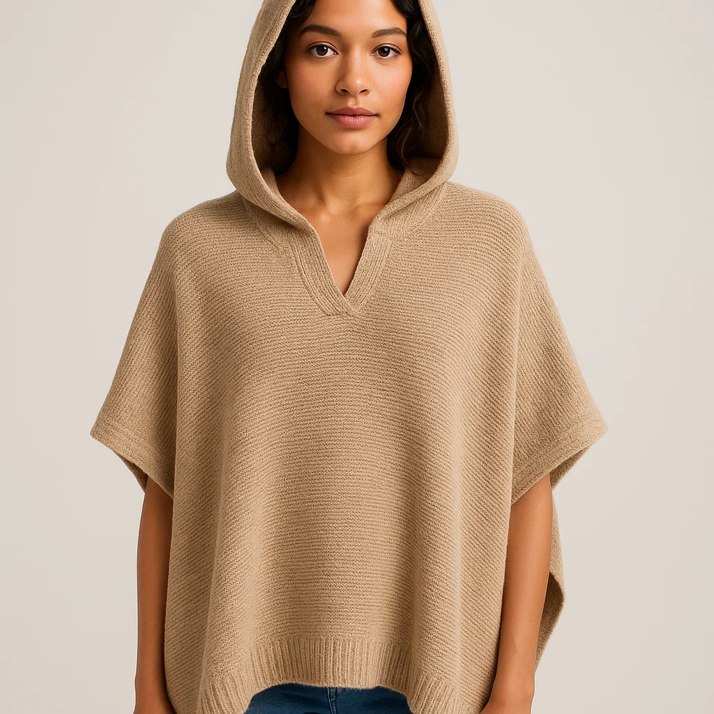 hooded-knit-poncho
