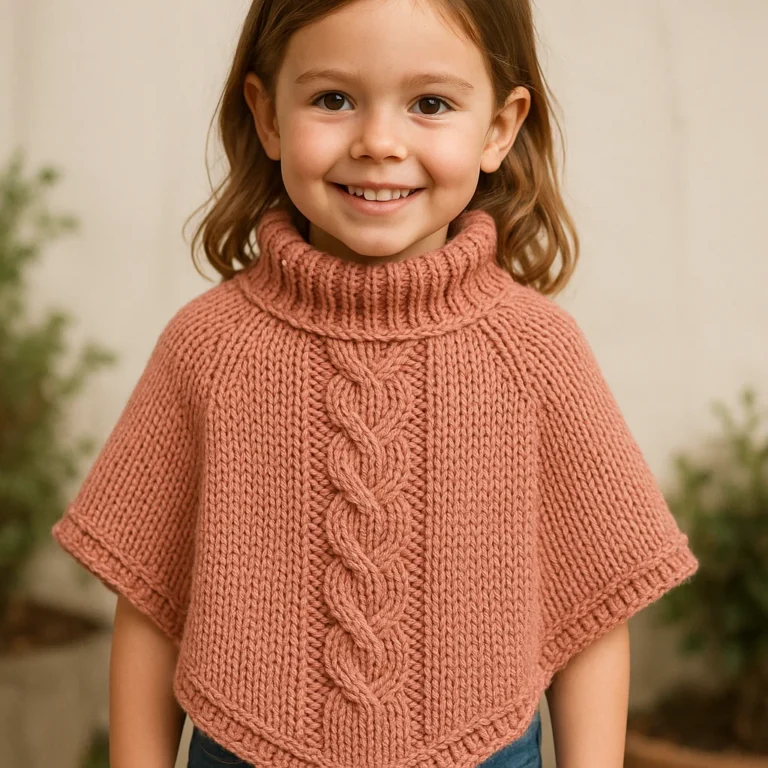 knitted-childs-poncho