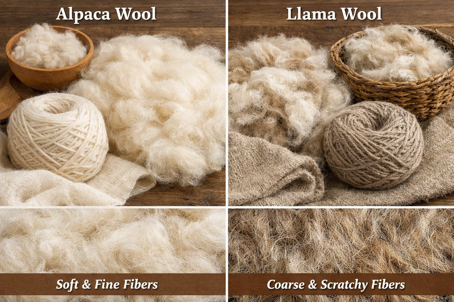 Key Differences Between Alpaca and Llama Wool