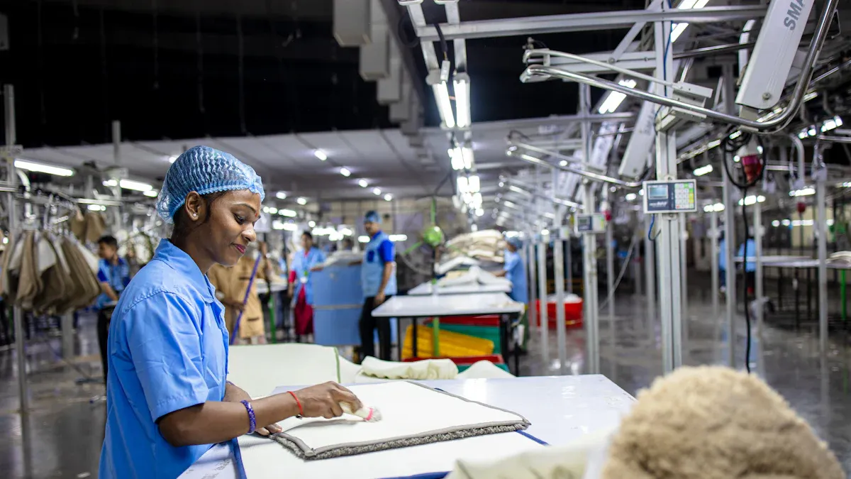 What is the production capacity of a typical knitwear factory?