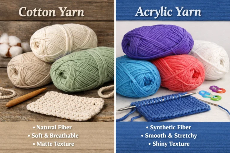 Cotton vs Acrylic Yarn Made Simple for Beginners