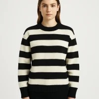 black-and-white-striped-pullover-sweater