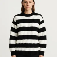 black-and-white-striped-sweater