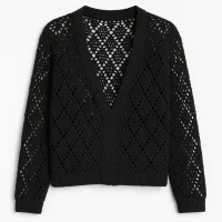 black-crochet-cardigan-custom-knitwear-oem