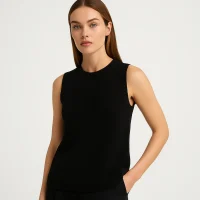 black-sleeveless-knit-top