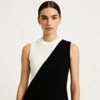 black-white-sleeveless-top