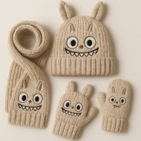 labubu-3piece-winter-set-hat-scarf-mittens