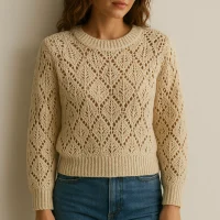 ladies-crochet-sweater-custom-knitwear-oem