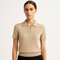 short-sleeve-knit-top-with-collar